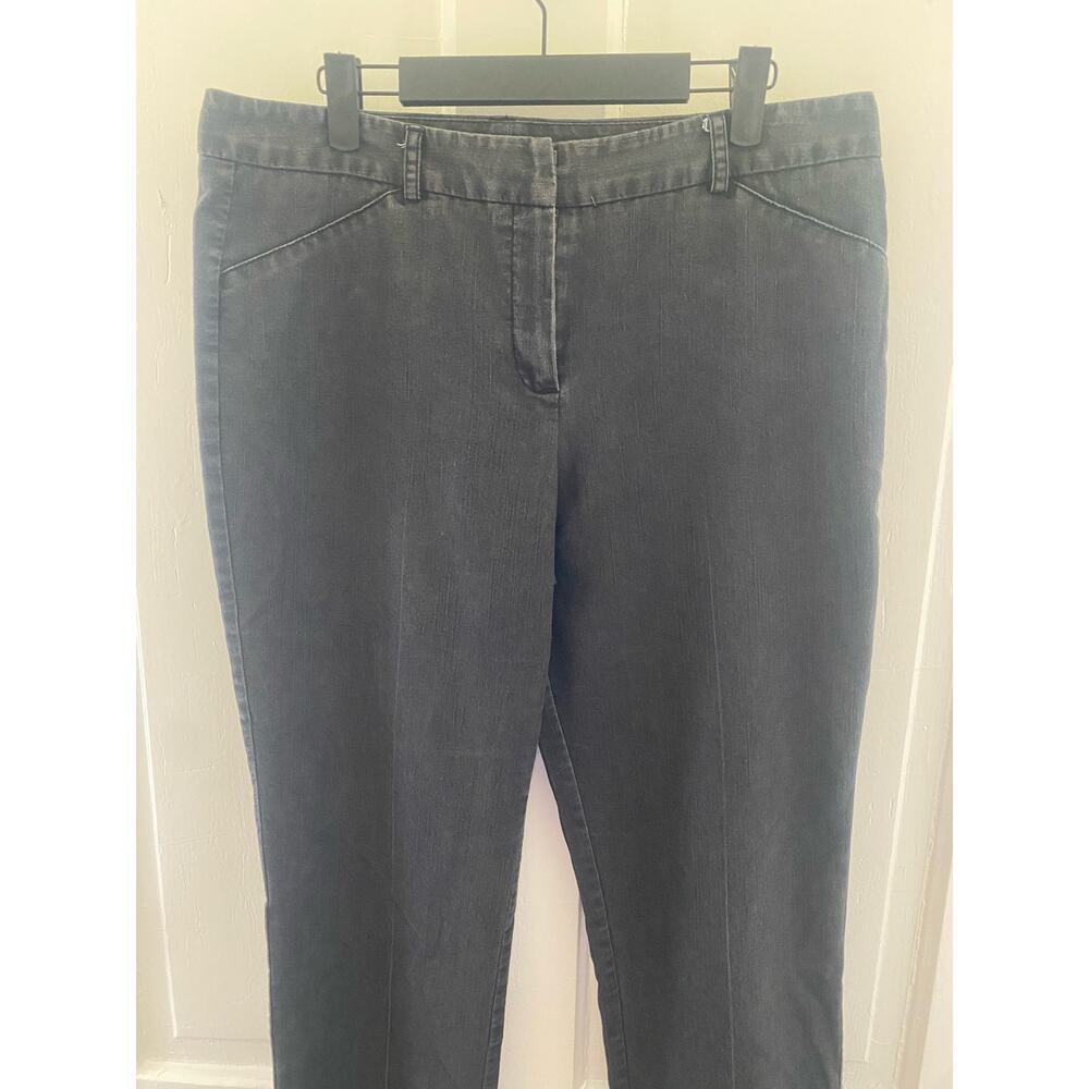 Women’s New Directions Black Trousers Size 12 Belt loops Zipper and Button - Picture 2 of 6